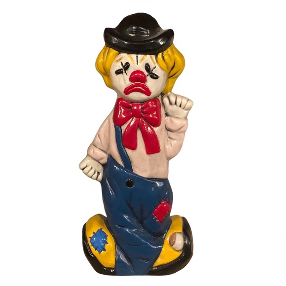 Happy Sad Clown Figurine - Picture 3 of 8
